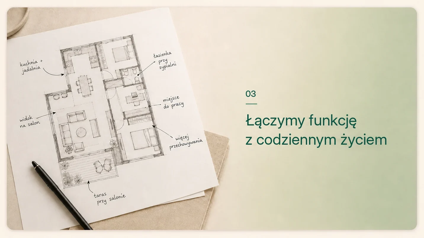 Odręczne szkice bryły i rzutów — etap 03: łączymy funkcję z codziennym życiem